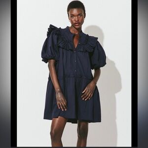 Cleobella Tatiana Mini Dress, Navy Size M